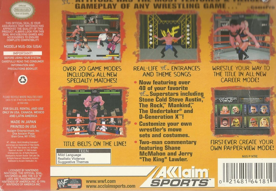 WWF Attitude - Nintendo 64