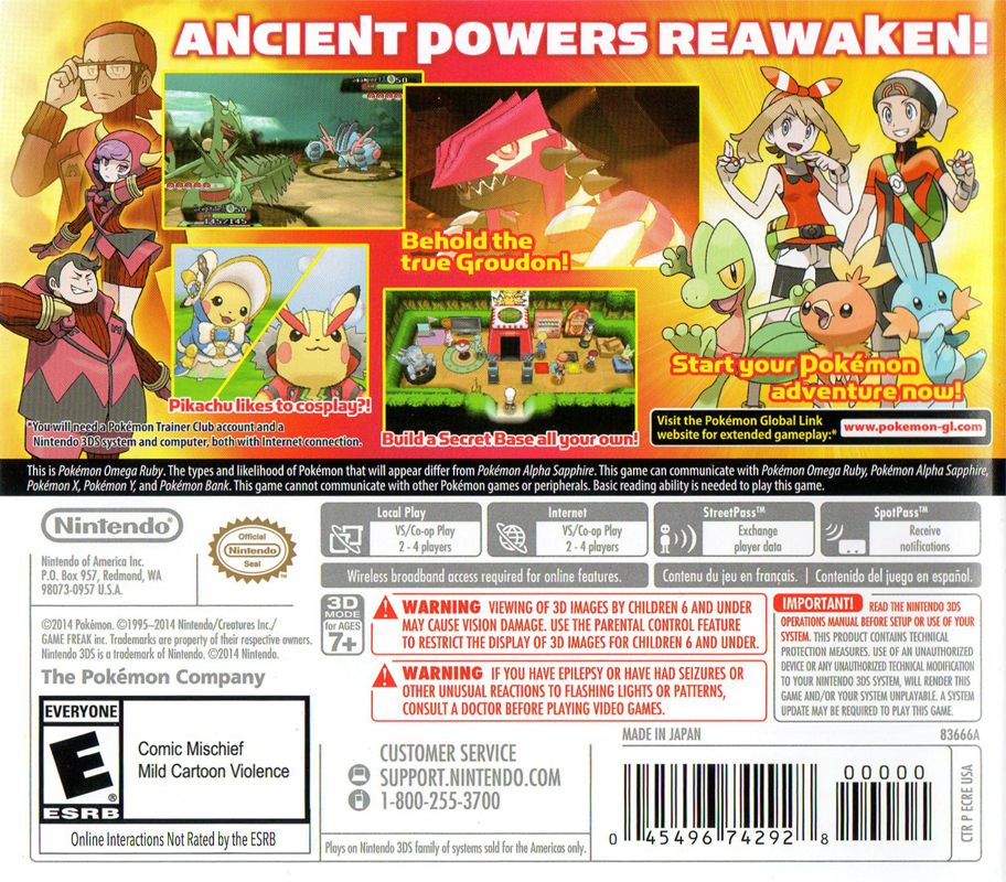 Pokemon Omega Ruby - Nintendo 3DS
