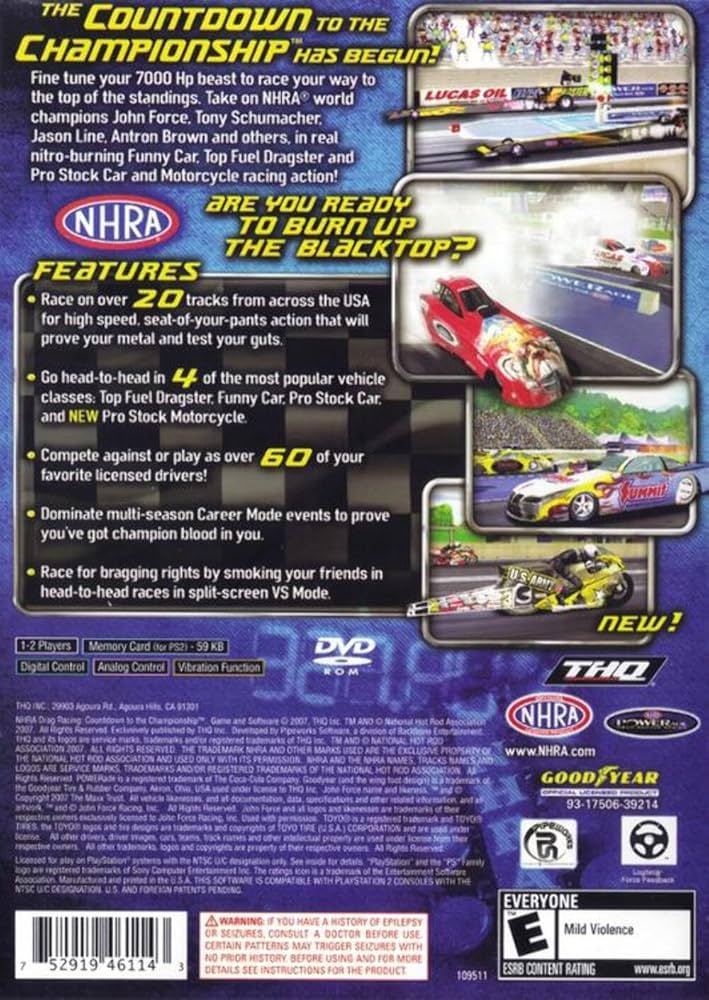NHRA Drag Racing: Countdown to the Championship - PlayStation 2