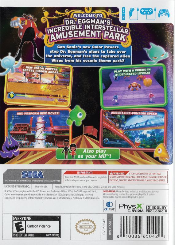Sonic Colors - Wii