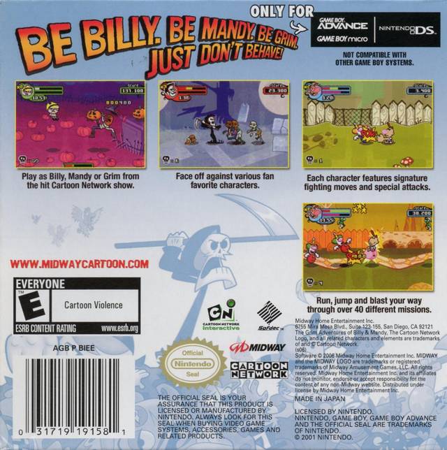 The Grim Adventures of Billy & Mandy - Game Boy Advance