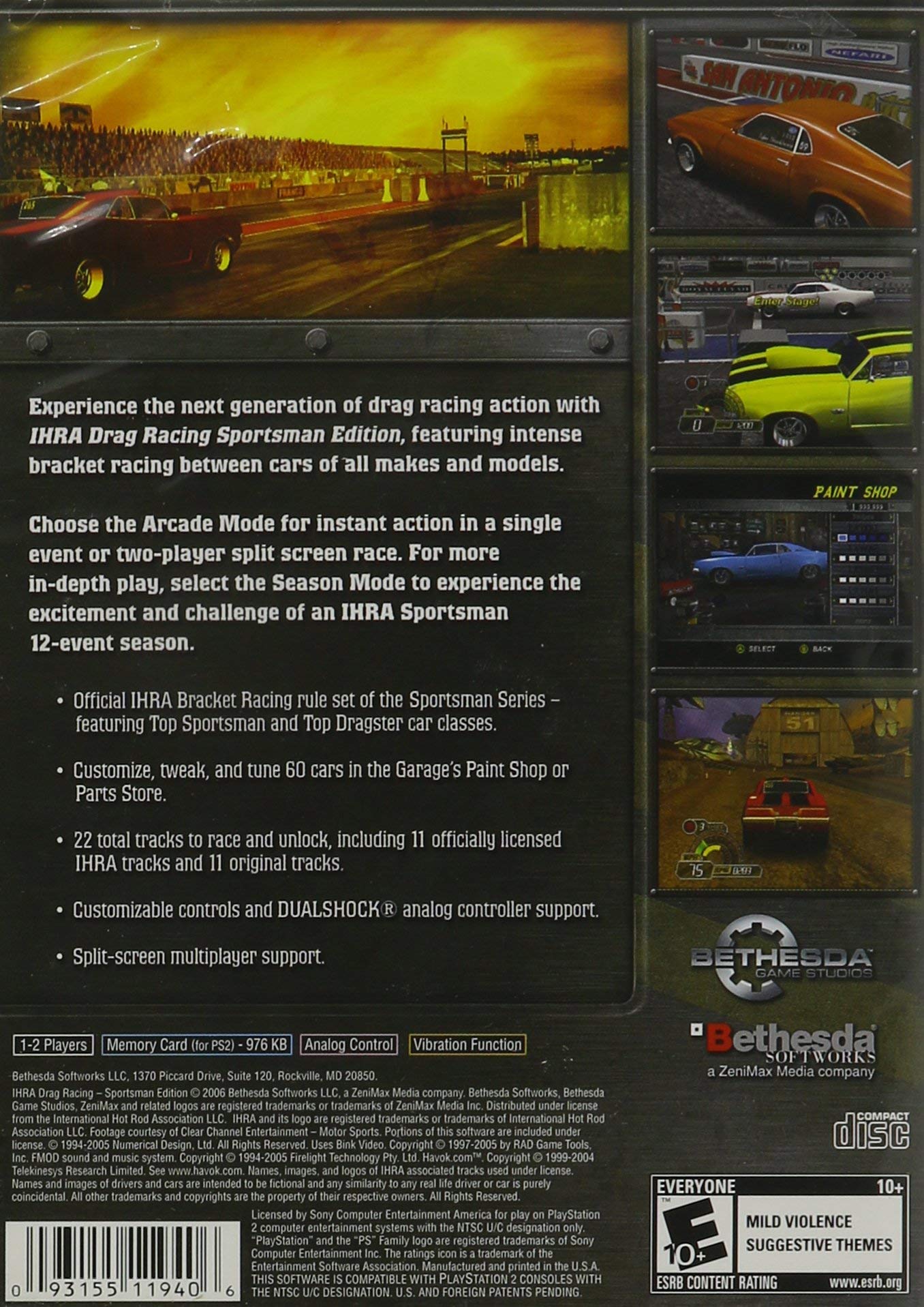 IHRA Drag Racing: Sportsman Edition - PlayStation 2
