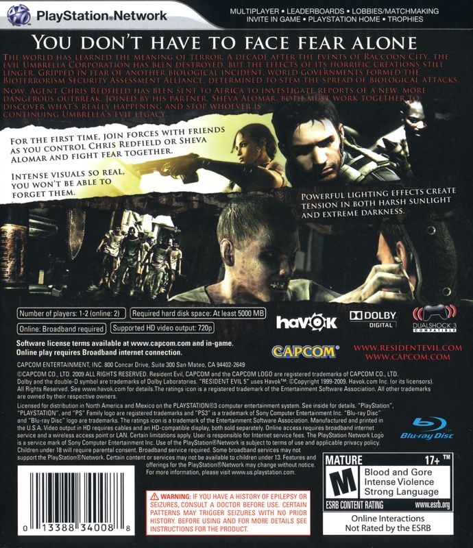 Resident Evil 5 - PlayStation 3