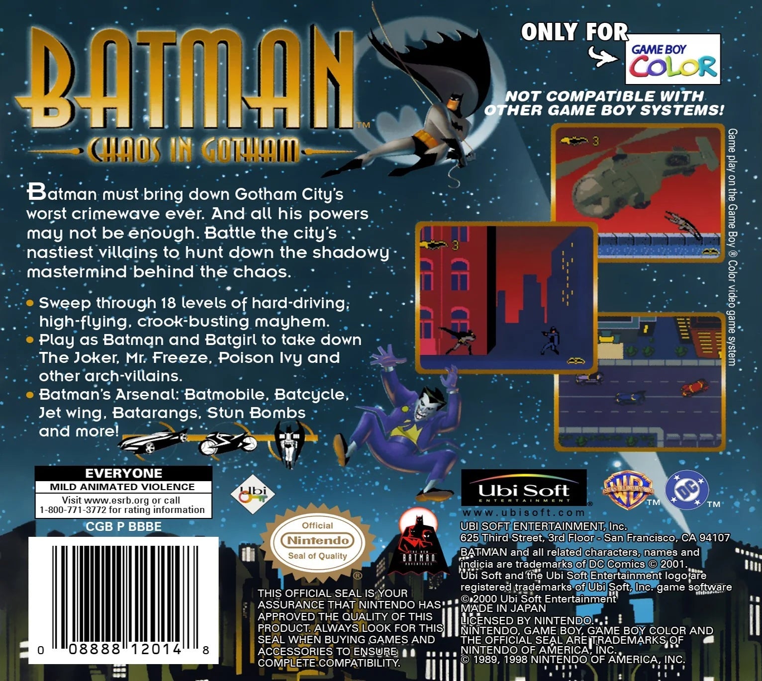 Batman: Chaos in Gotham - Game Boy Color