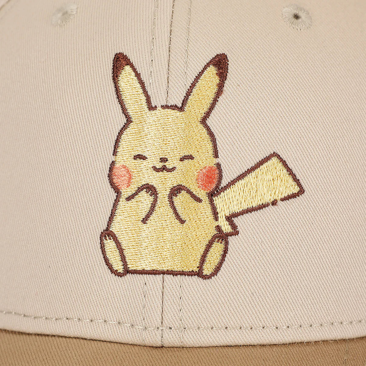 Pokemon Pikachu Electric Type White & Tan Traditional Adjustable Hat