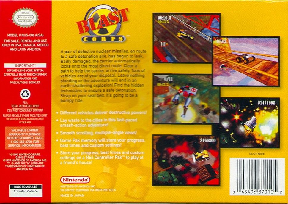 Blast Corps - Nintendo 64