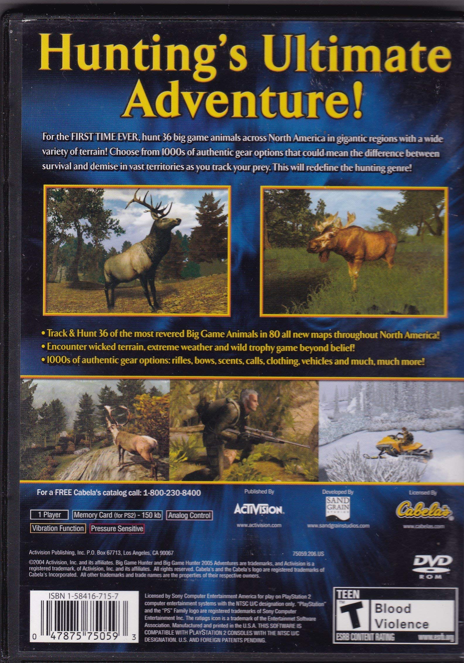 Cabela's Big Game Hunter 2005 Adventures - PlayStation 2