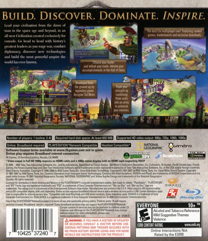 Sid Meier's Civilization: Revolution - PlayStation 3