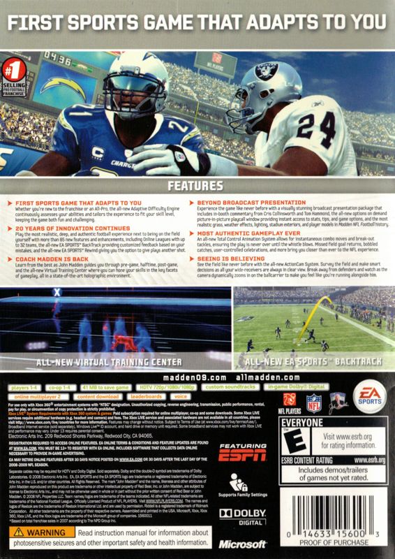 Madden NFL 2009 - Xbox 360