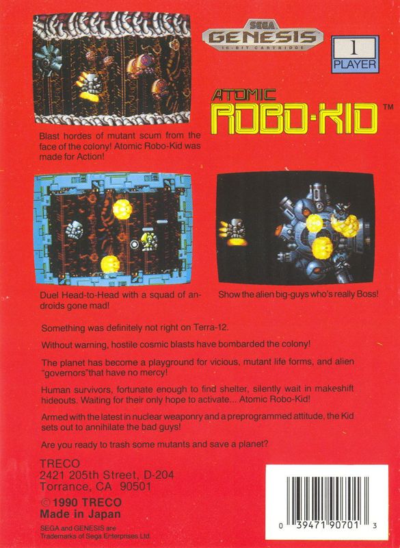 Atomic Robo-Kid - SEGA Genesis