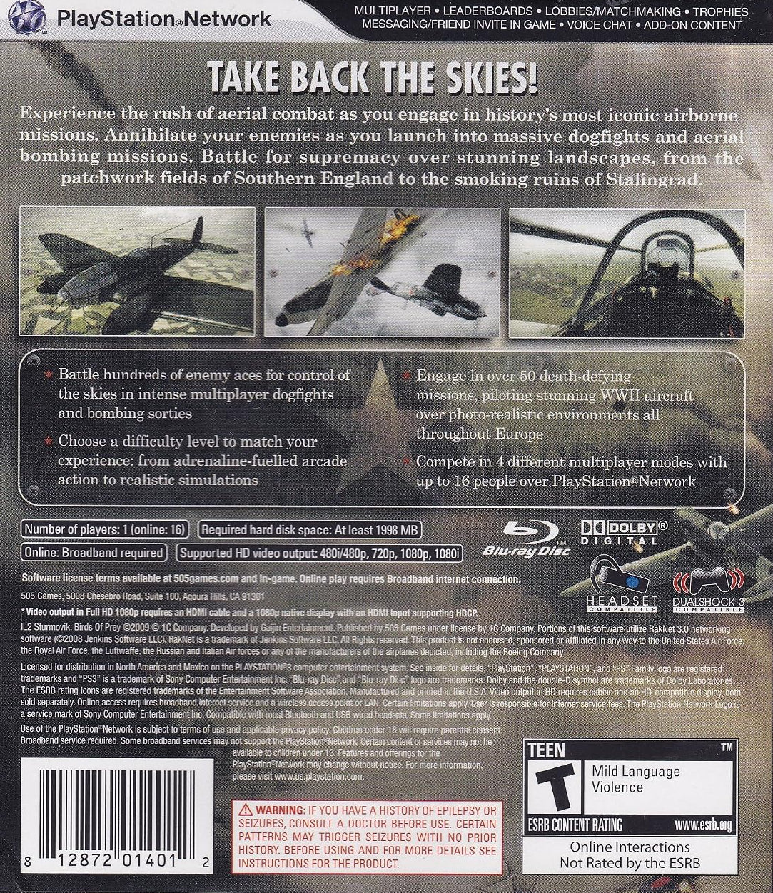 IL-2 Sturmovik: Birds of Prey - PlayStation 3