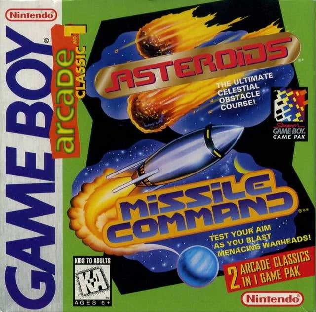 Arcade Classic No. 1: Asteroids / Missile Command - Game Boy