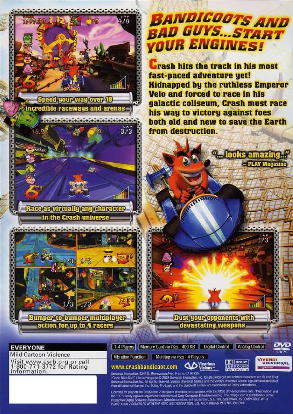 Crash Nitro Kart - PlayStation 2