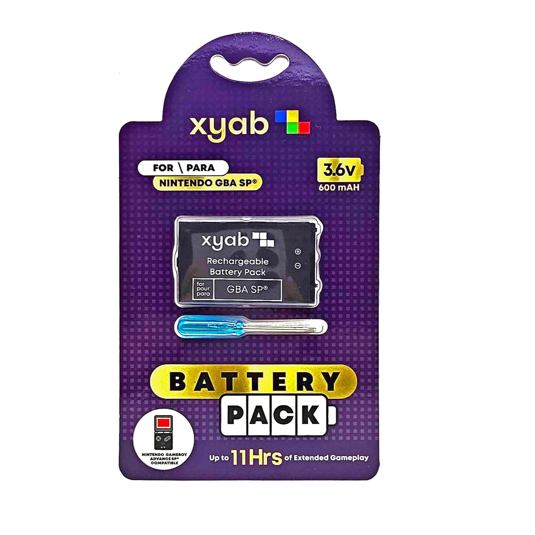 Super Capacity Rechargeable Battery Pack for Game Boy Advance SP