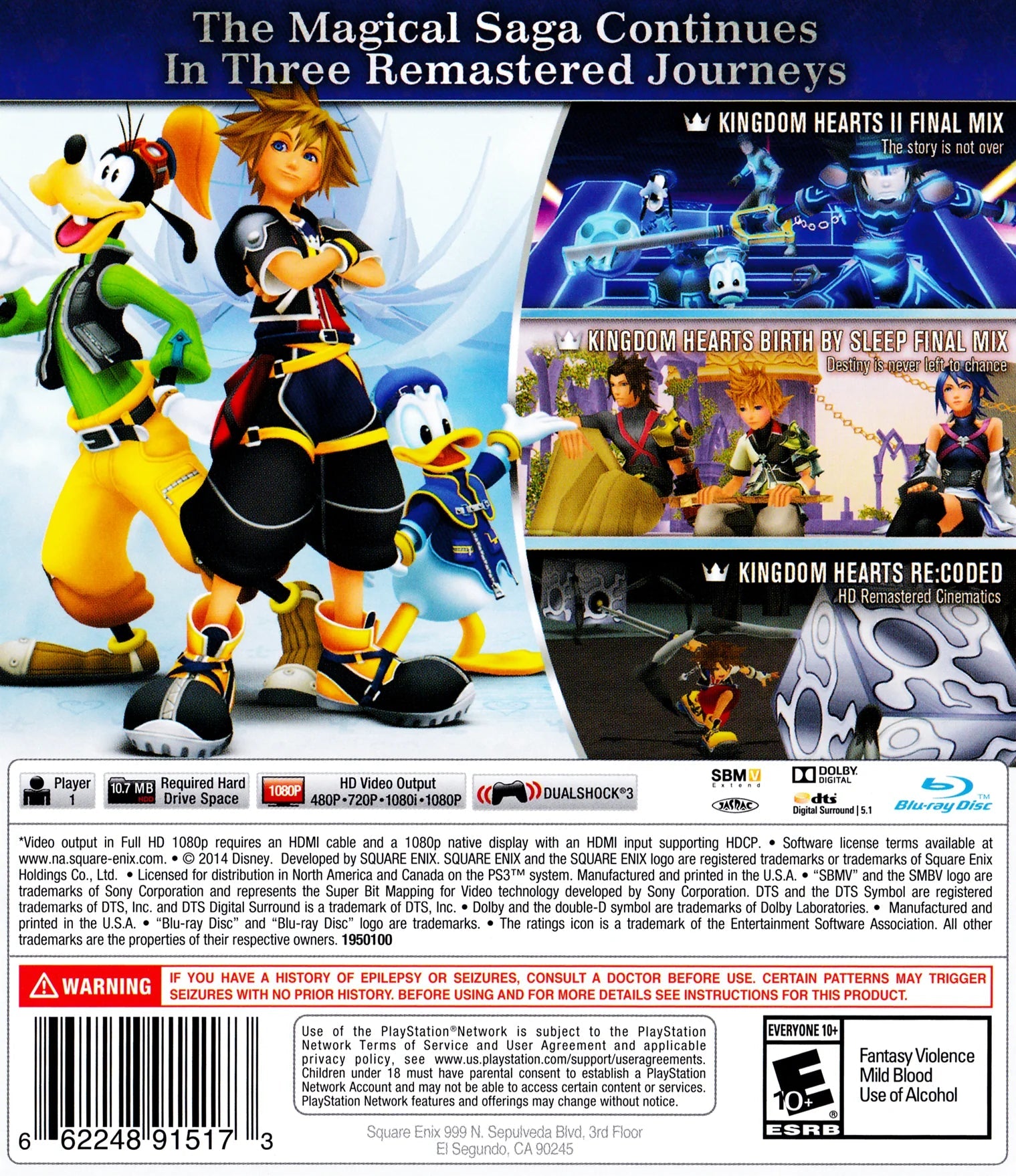 Kingdom Hearts HD 2.5 ReMIX - PlayStation 3