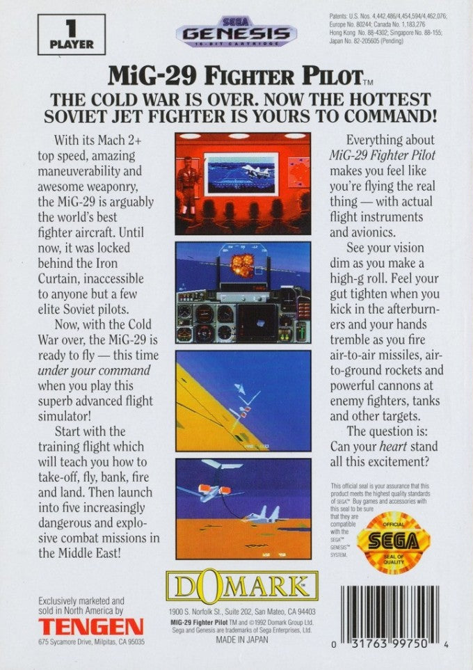 MiG-29: Fighter Pilot - SEGA Genesis