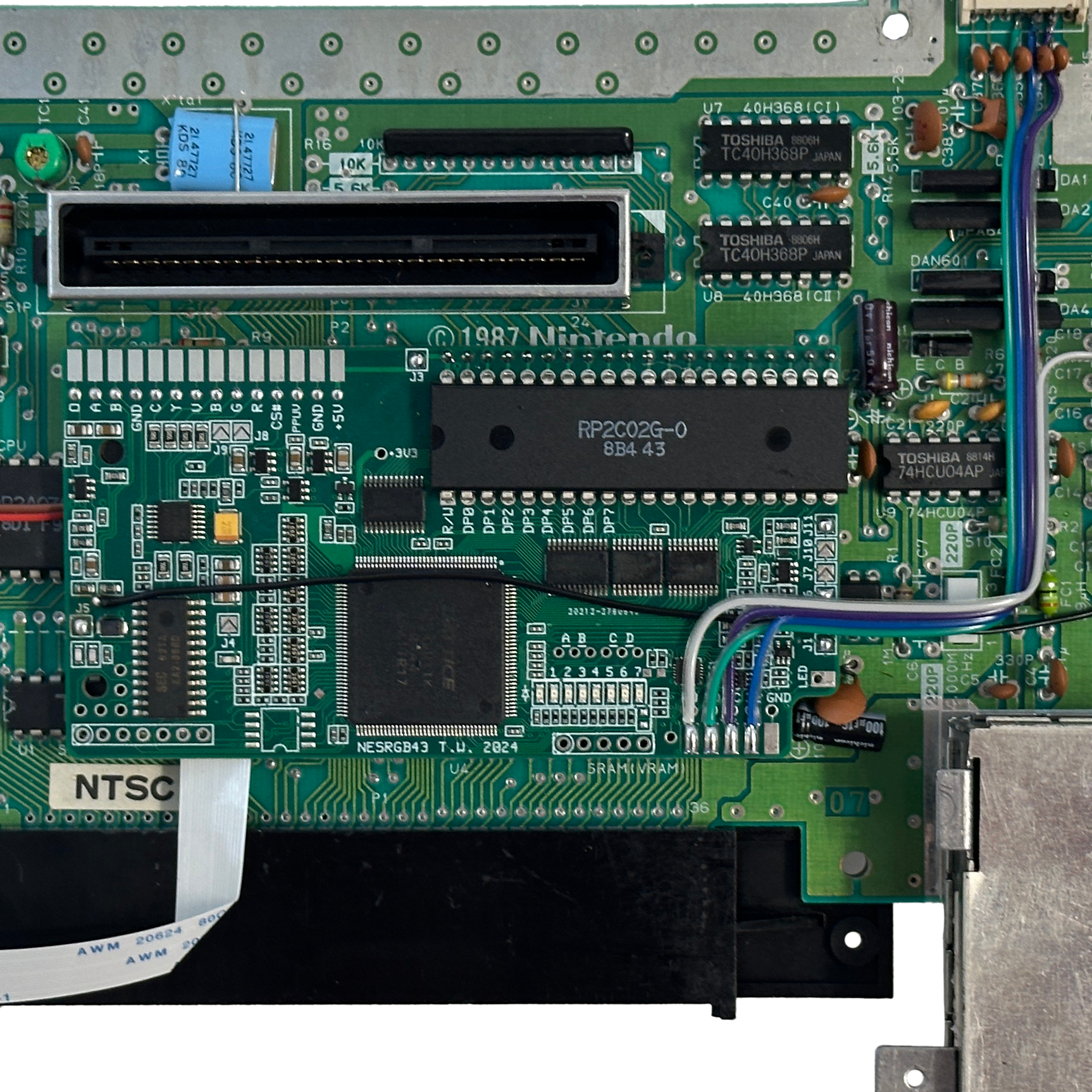 Nintendo NES Console with Tim Worthington NESRGB Kit Pre-Installed