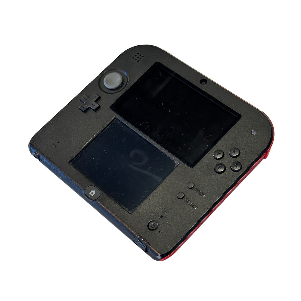 Nintendo 2DS System - Crimson Red (Black/Red)