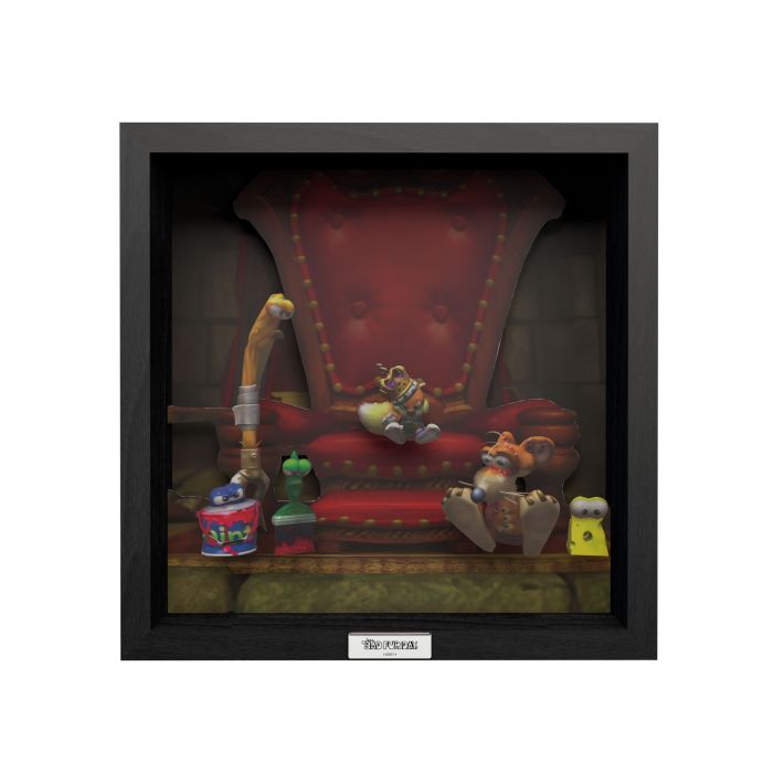 Conker's Bad Fur Day - King of all the Land - 9"x9" Shadow Box Art