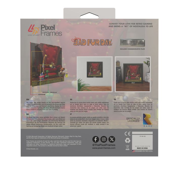Conker's Bad Fur Day - King of all the Land - 9"x9" Shadow Box Art