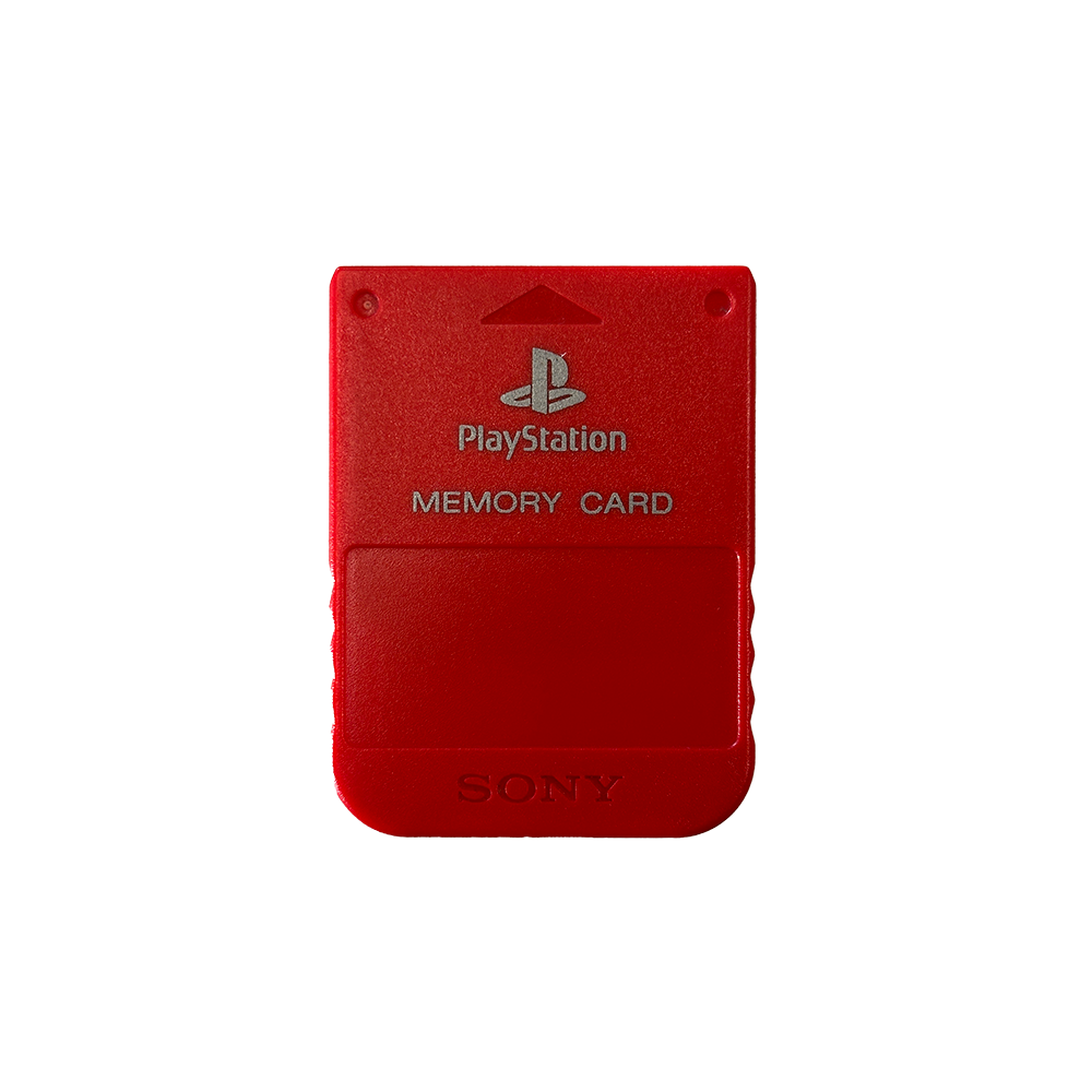 Official PlayStation 1 Memory Card - Candy Red