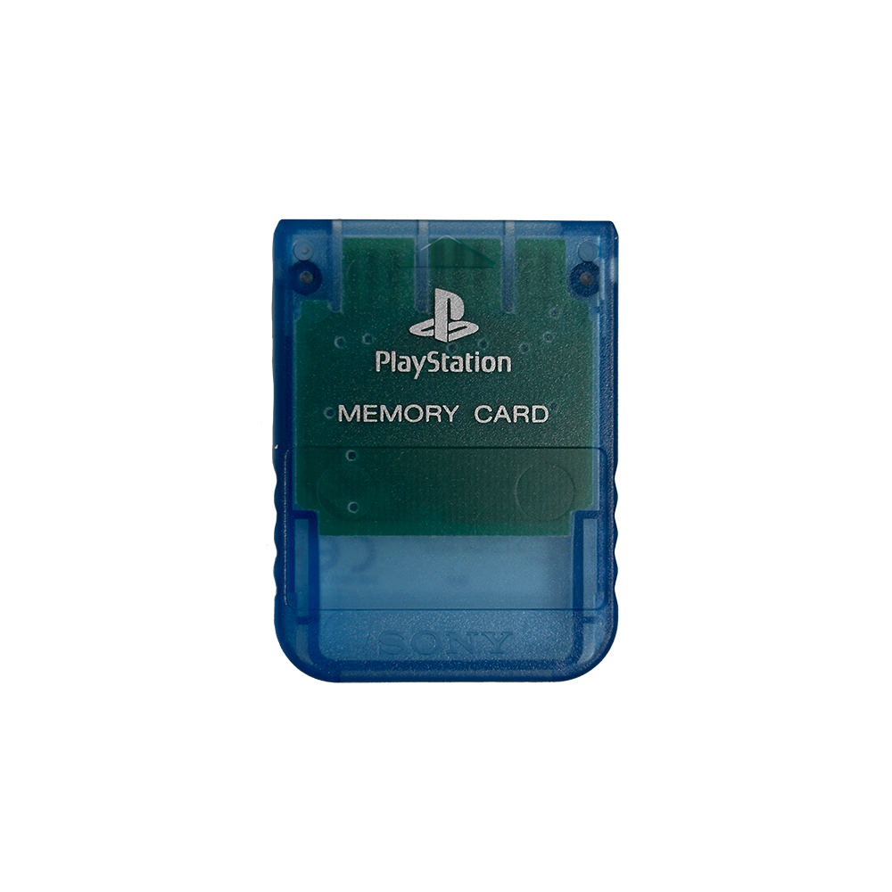 Official PlayStation 1 Memory Card - Transparent Blue