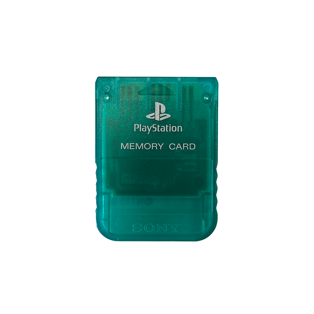 Official PlayStation 1 Memory Card - Transparent Green