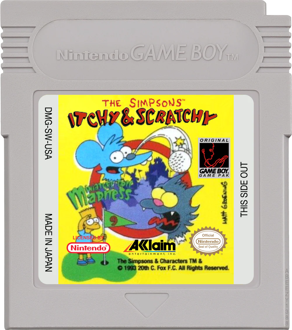 The Simpsons: Itchy & Scratchy in Miniature Golf Madness - Game Boy