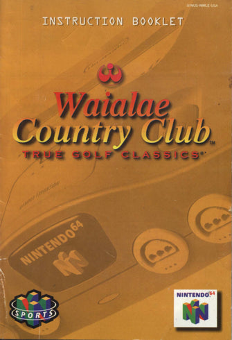 Waialae Country Club: True Golf Classics - N64 Manual