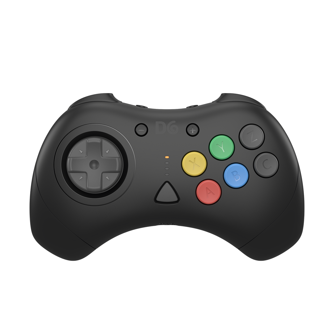 D6 6-Button 2.4GHz Wirelress Controller for SEGA Dreamcast / Switch / PC - White