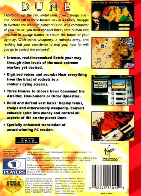 Dune: The Battle for Arrakis - SEGA Genesis