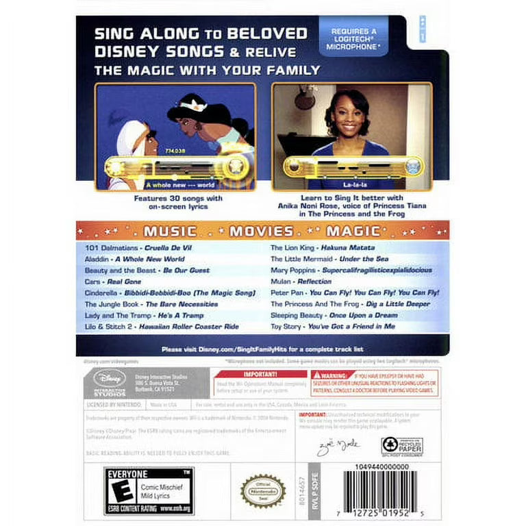 Disney Sing It: Family Hits - Wii