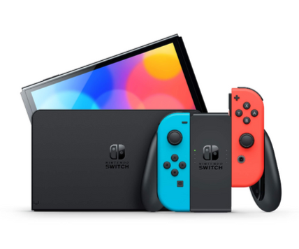 Nintendo Switch OLED Console + Super Mario Bros Wonder Bundle