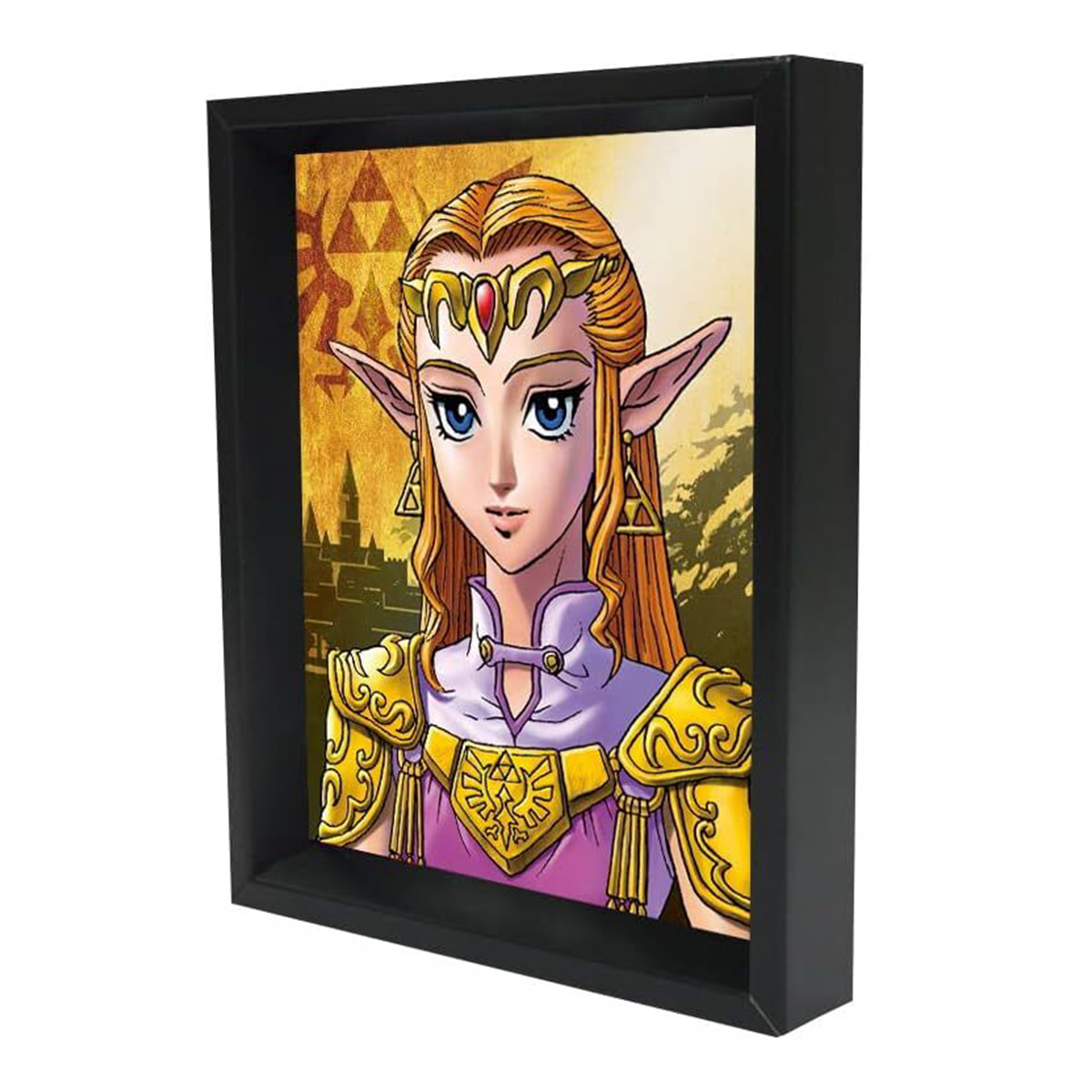Zelda: Zelda & Sheik Ocarina of Time - 8"x10" 3D Lenticular Shadow Box