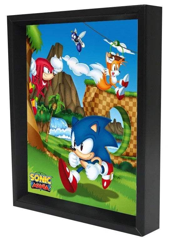 Sonic the Hedgehog - Sonic Mania - 8"x10" 3D Lenticular Shadow Box