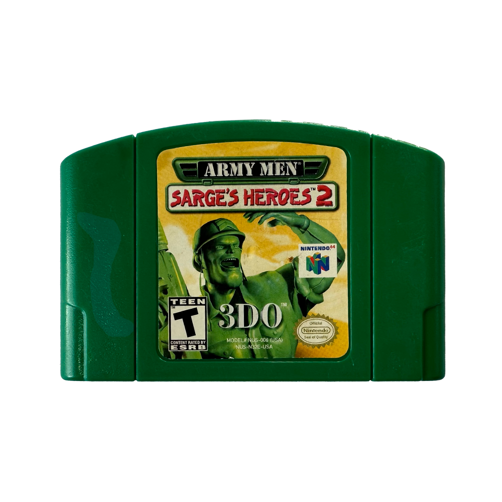 Army Men: Sarge's Heroes 2 (Green Cartridge) - Nintendo 64