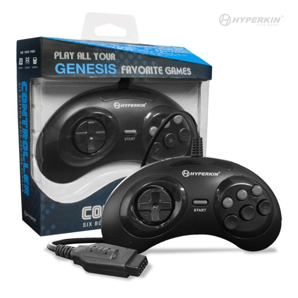 GN6 Premium Controller for SEGA Genesis - Black