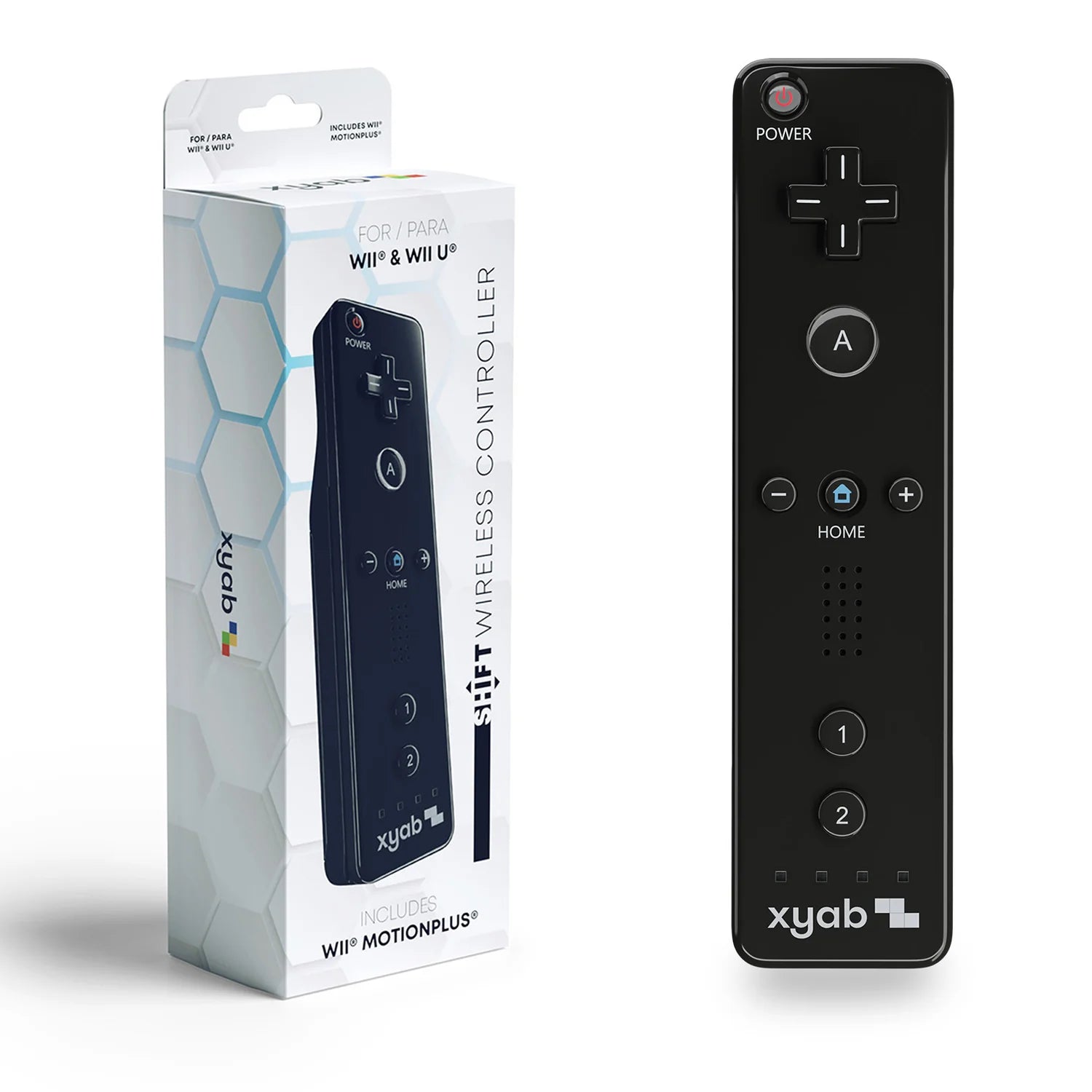 Wireless Remote Controller w/ Motion Plus for Wii / Wii U - Black