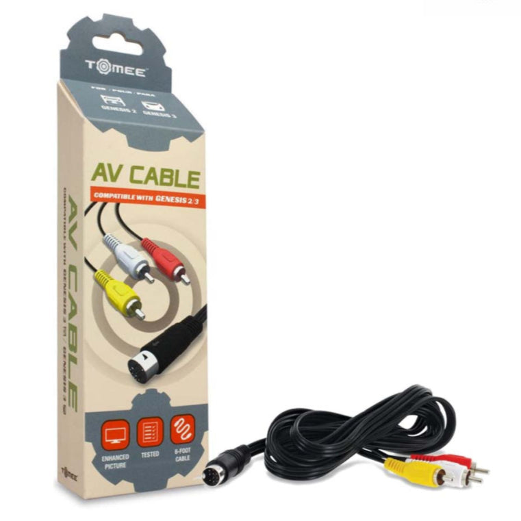 Composite AV Cable for SEGA Genesis (Model 2 and 3)