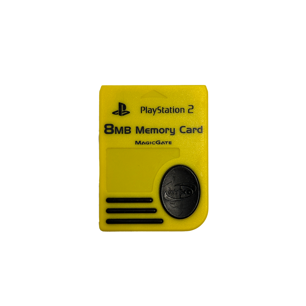 PlayStation 2 Memory Card - Yellow & Black