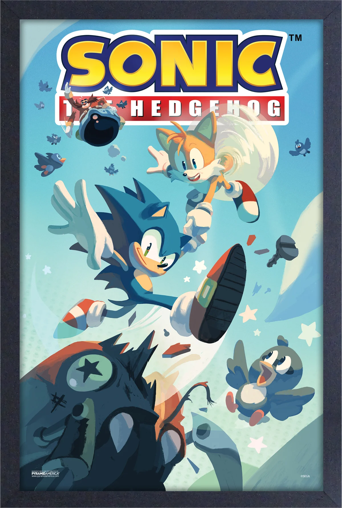 Sonic the Hedgehog - Sonic and Tales - 11"x17" Gel-Coat Framed Print