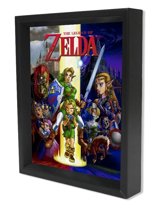 Zelda: Ocarina of Time - 8"x10" 3D Lenticular Shadow Box