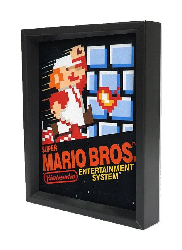 Super Mario - Mario 1 NES Super Mario Bros - 8"x10" 3D Lenticular Shadow Box