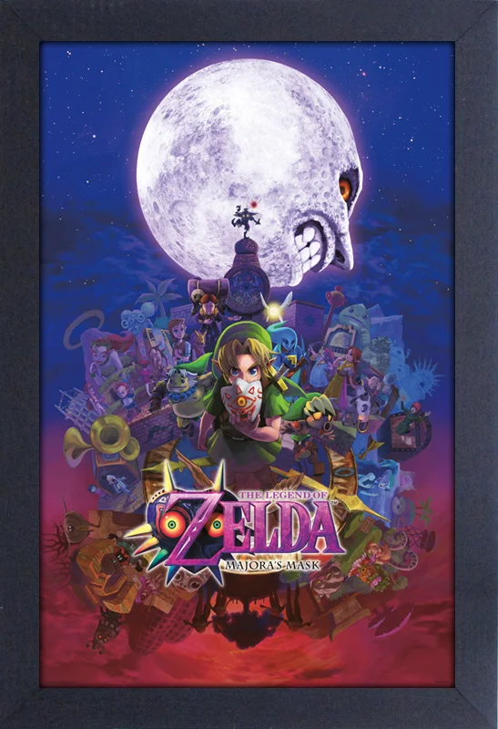 Zelda: Majora's Mask 3D Cover Art - 11"x17" Gel-Coat Framed Print