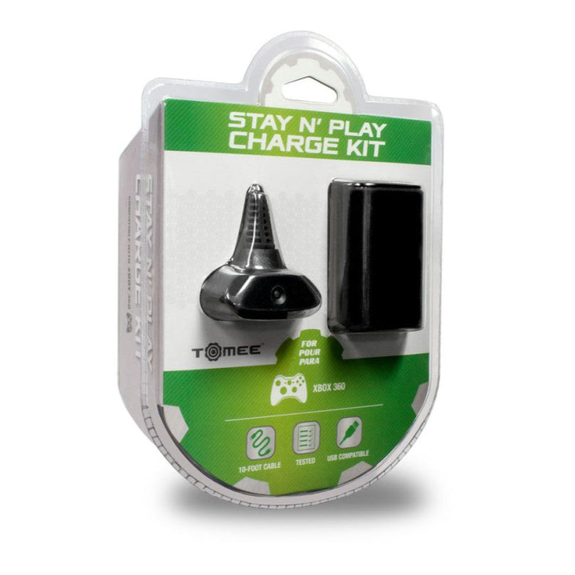 Stay N Play Controller Charge Kit for Xbox 360 - Black