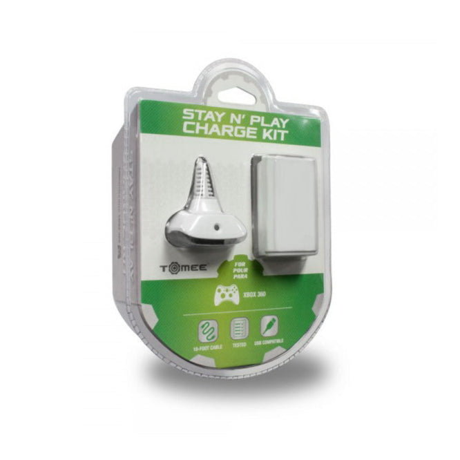 Stay N Play Controller Charge Kit for Xbox 360 - White