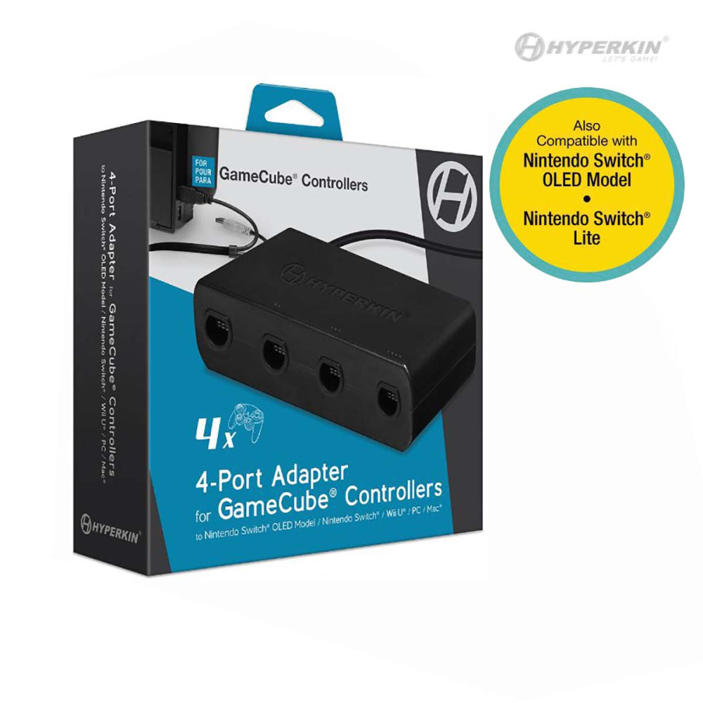 GameCube Controller Adapter for Nintendo Switch, Switch OLED, PC, and Wii U