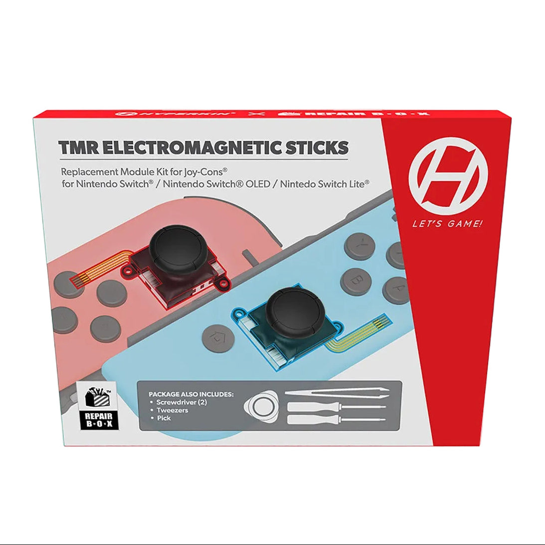 TMR Electromagnetic, Drift-Free Replacement Sticks for Nintendo Switch (2-Pack)