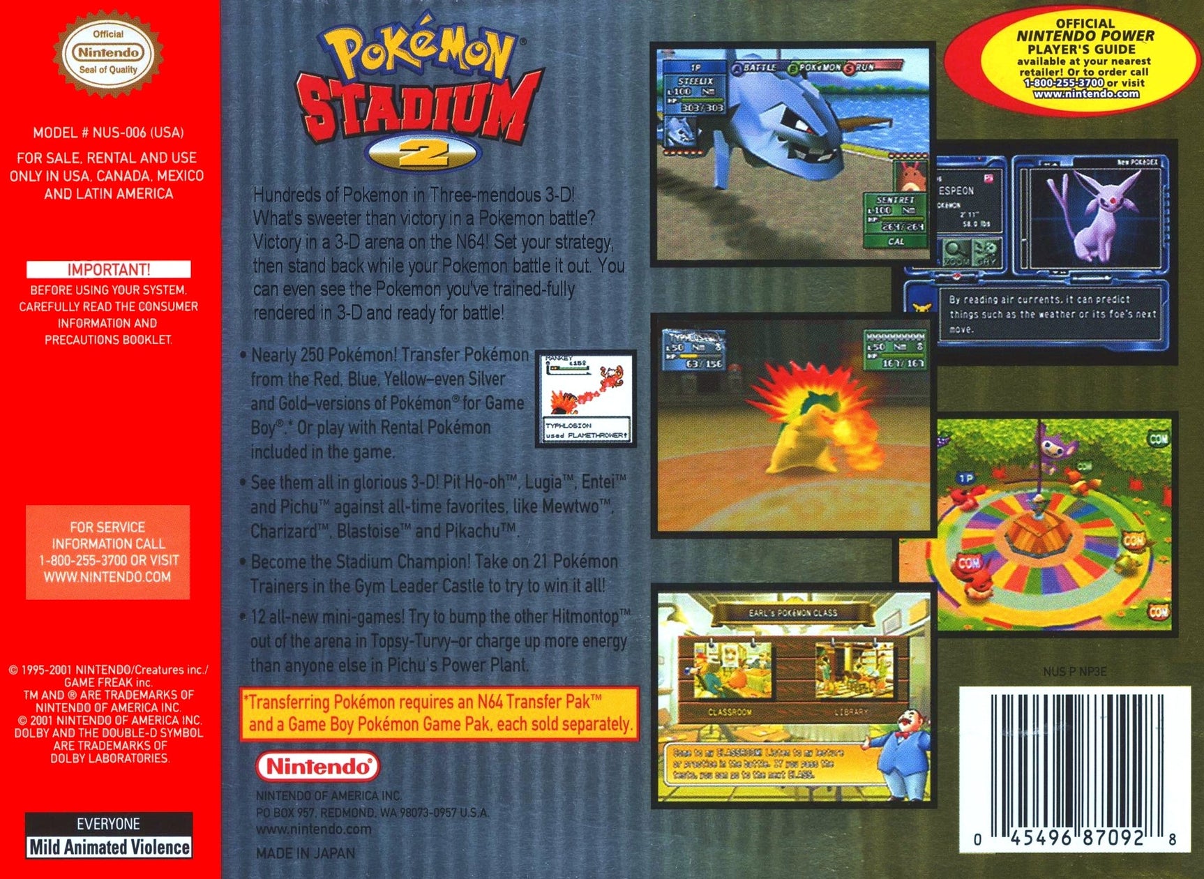 Pokemon Stadium 2 - Nintendo 64
