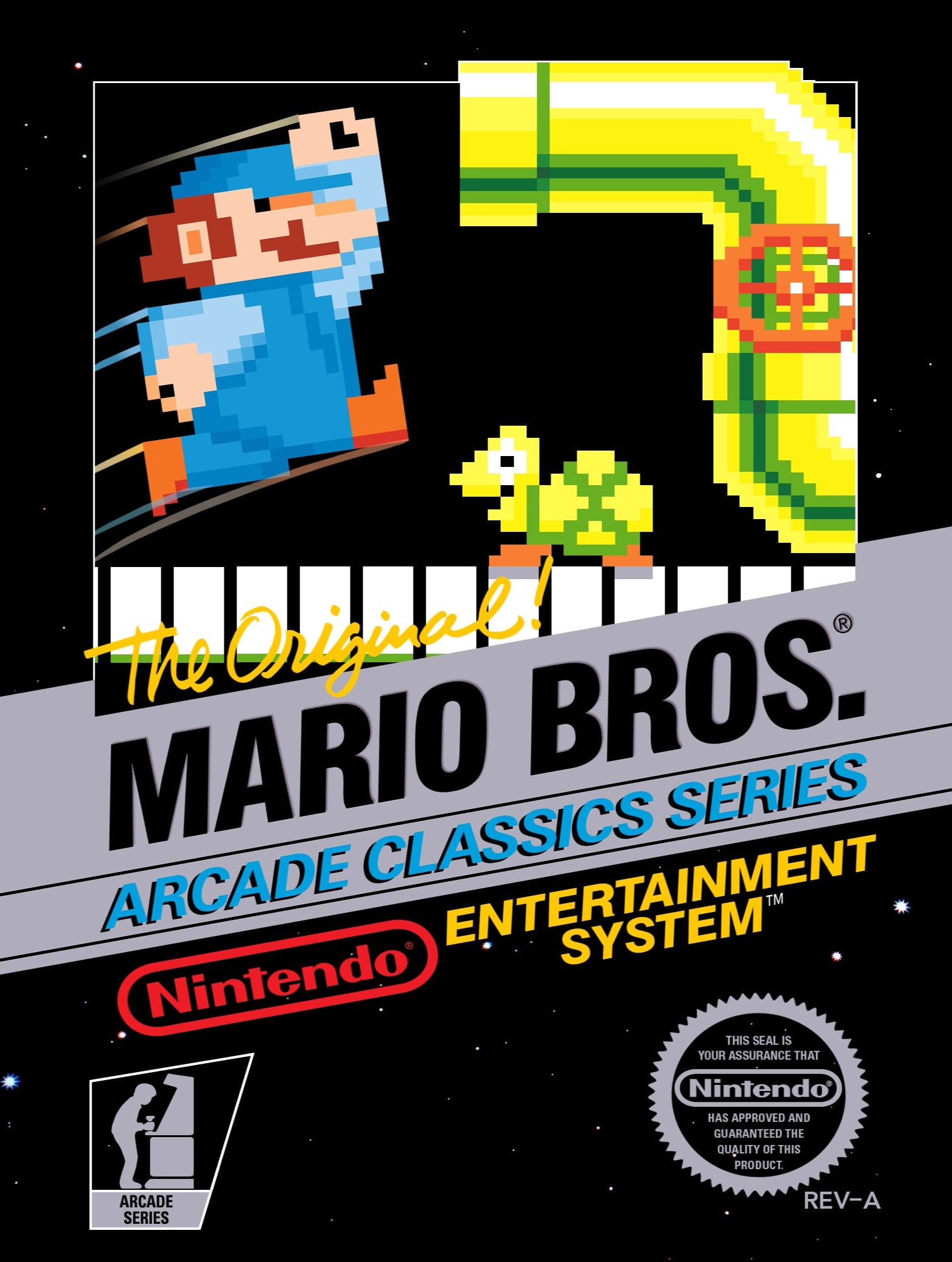 Vintage 'Mario Bros.' video game packaging for Nintendo Entertainment System